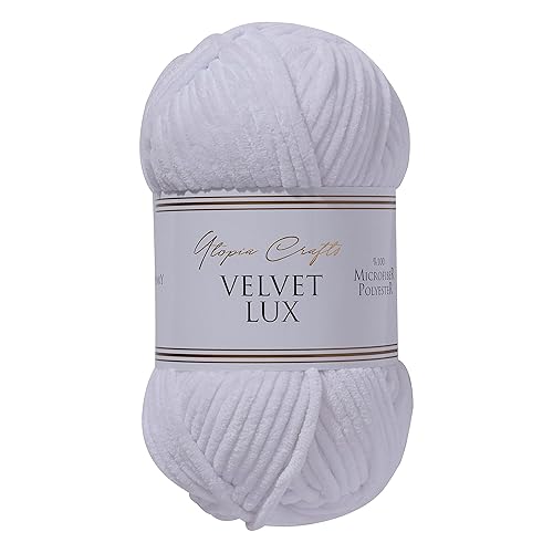 Utopia Crafts Velvet Lux Chenille Pelote de laine épaisse super