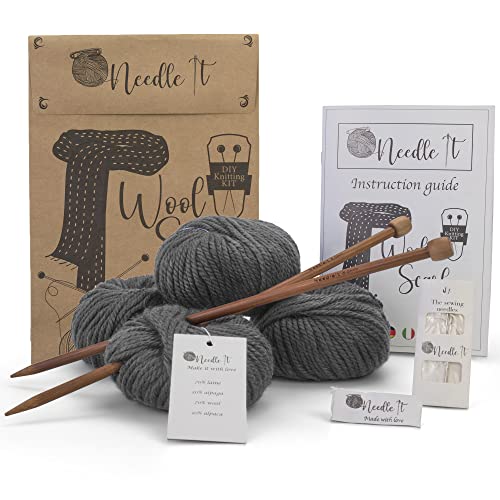 NEEDLE IT® Kit Tricot pour débutant adulte complet avec aiguilles